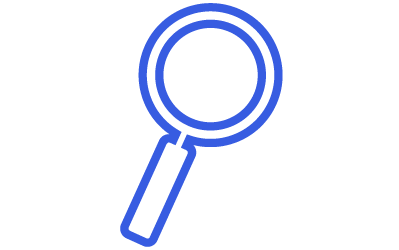 Icon of a magnifying glass.
